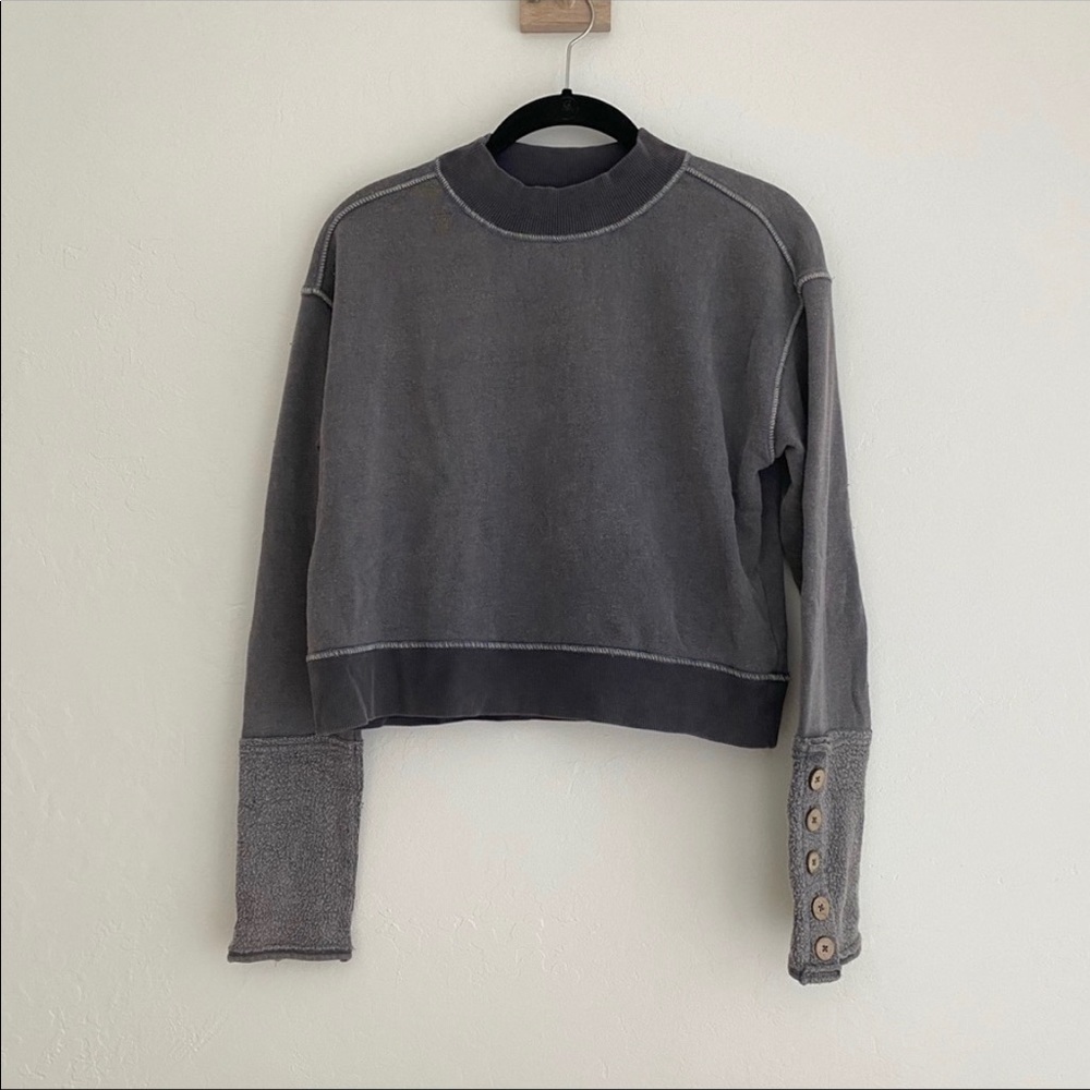 Free People look ahead crop sweatshirt - Picture 2 of 8